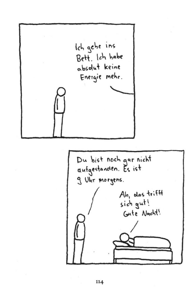 @kriegundfreitag: Wo kein Wille ist, ist auch eine Couch und Das Männchen ohne Eigenschaften - Innenansicht