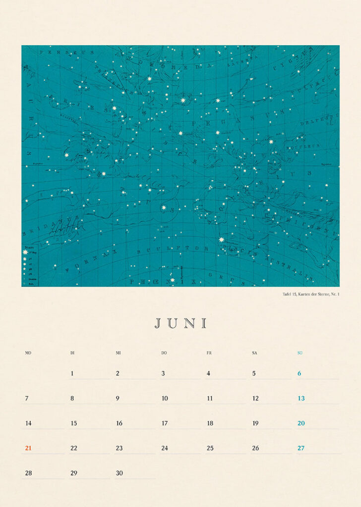 Kalender 2027: Astronomische Karten - Layout