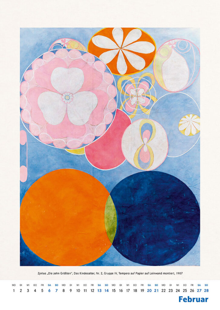 Kalender 2027: Hilma af Klint - Layout
