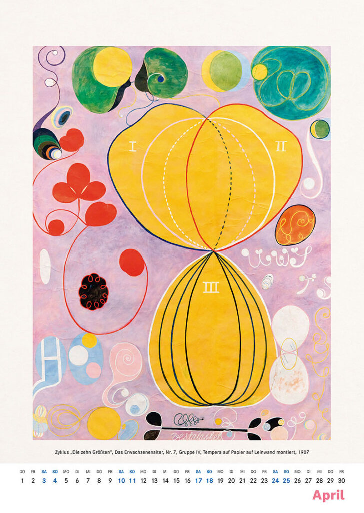 Kalender 2027: Hilma af Klint - Layout
