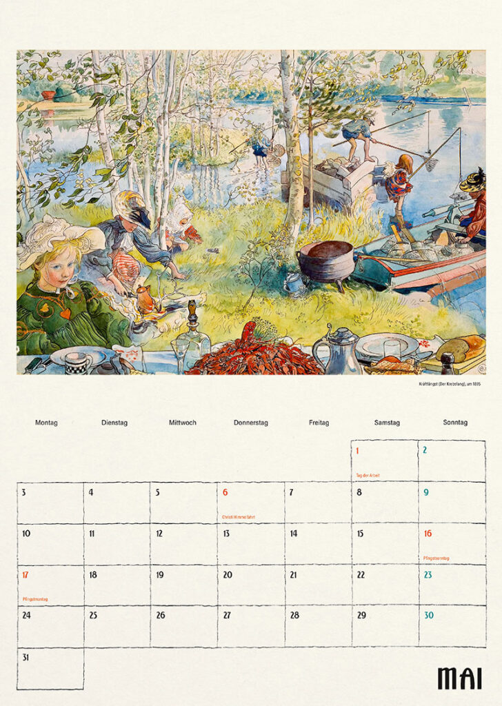 Kalender 2027: Carl Larsson - Layout