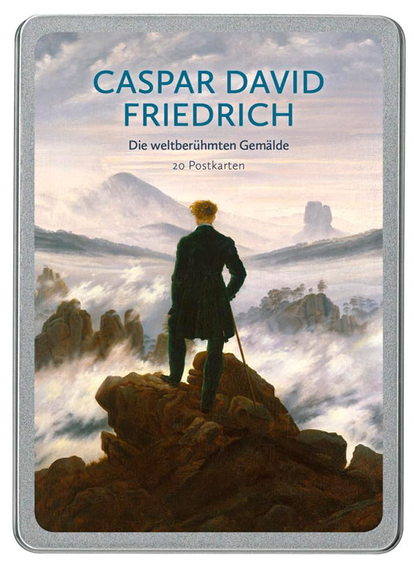 Postkartenset Caspar David Friedrich - 20 Karten in Blechdose. Cover