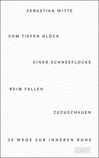 Sebastian Witte: Vom tiefen Glück einer Schneeflocke beim Fallen zuzuschauen - Cover