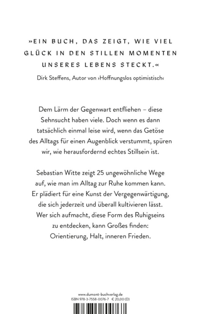 Sebastian Witte: Vom tiefen Glück einer Schneeflocke beim Fallen zuzuschauen - Rückseite